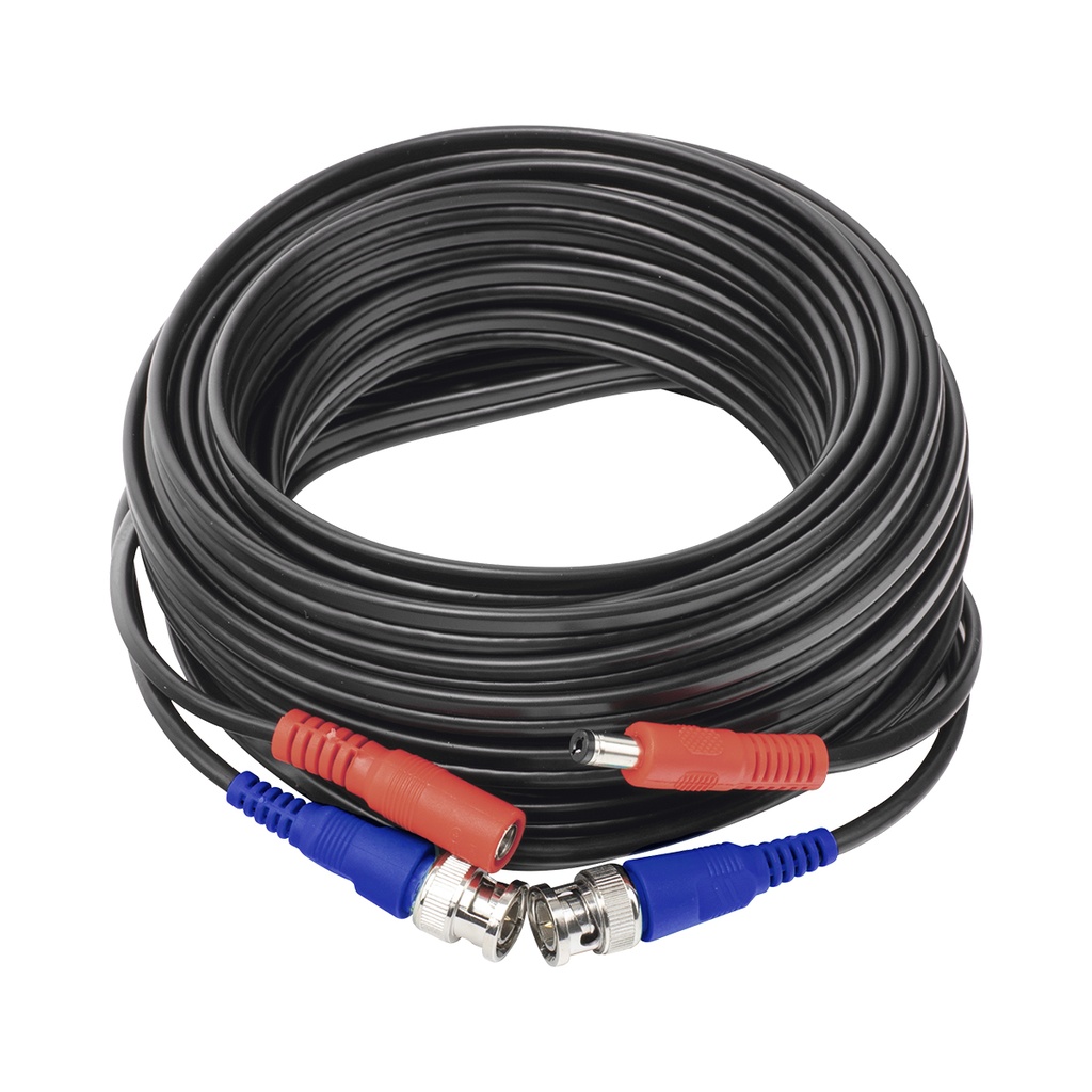 CABLE ARMADO BNC VIDEO Y VOLTAJE 20MTS