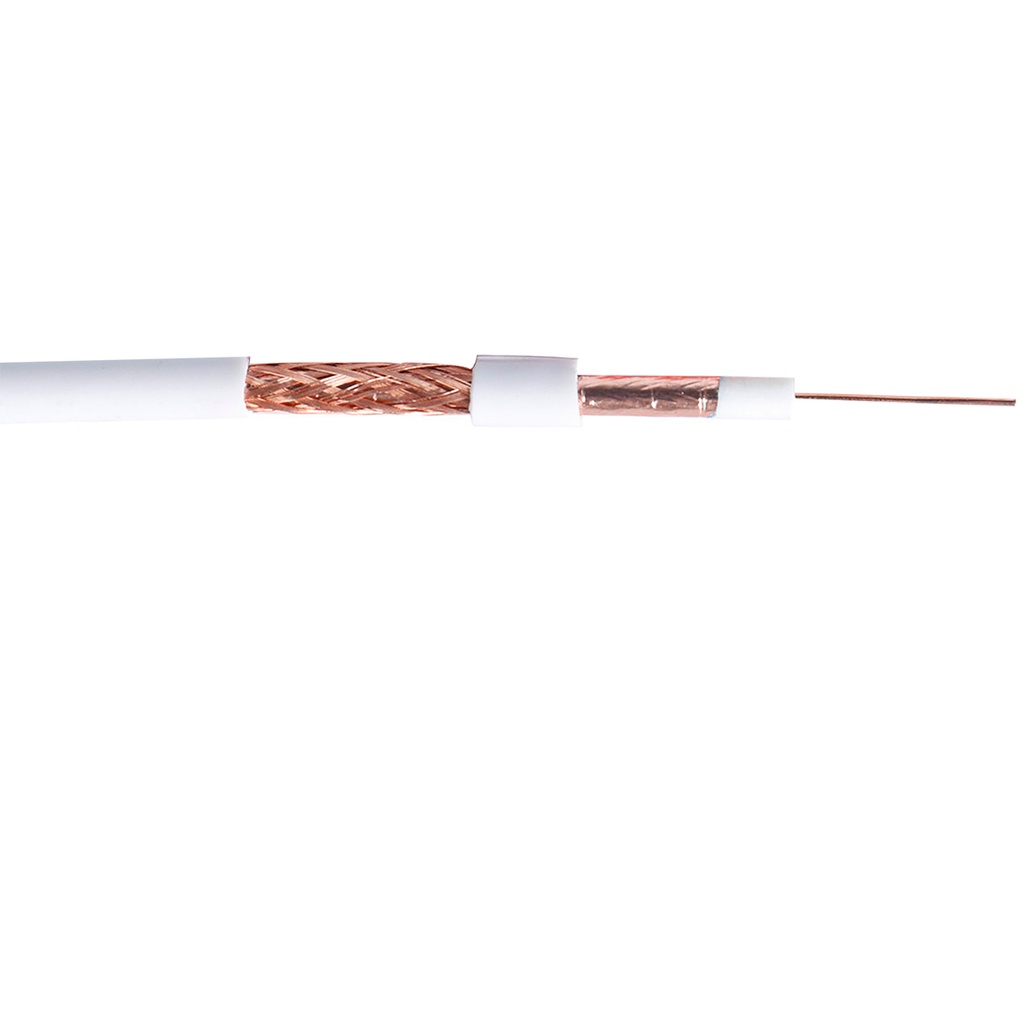 CABLE COAXIAL MINI RG59 EXTERIOR BLANCO 100MTS ROLLO