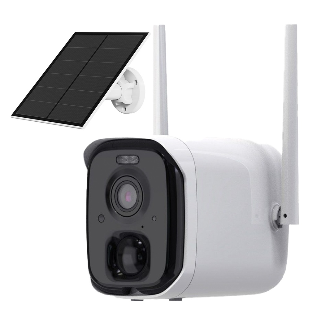 CAMARA WIFI/SOLAR 3MPX DUAL LIGTH AUDIO DOBLE VIA SD128GB IP65 LONGSE