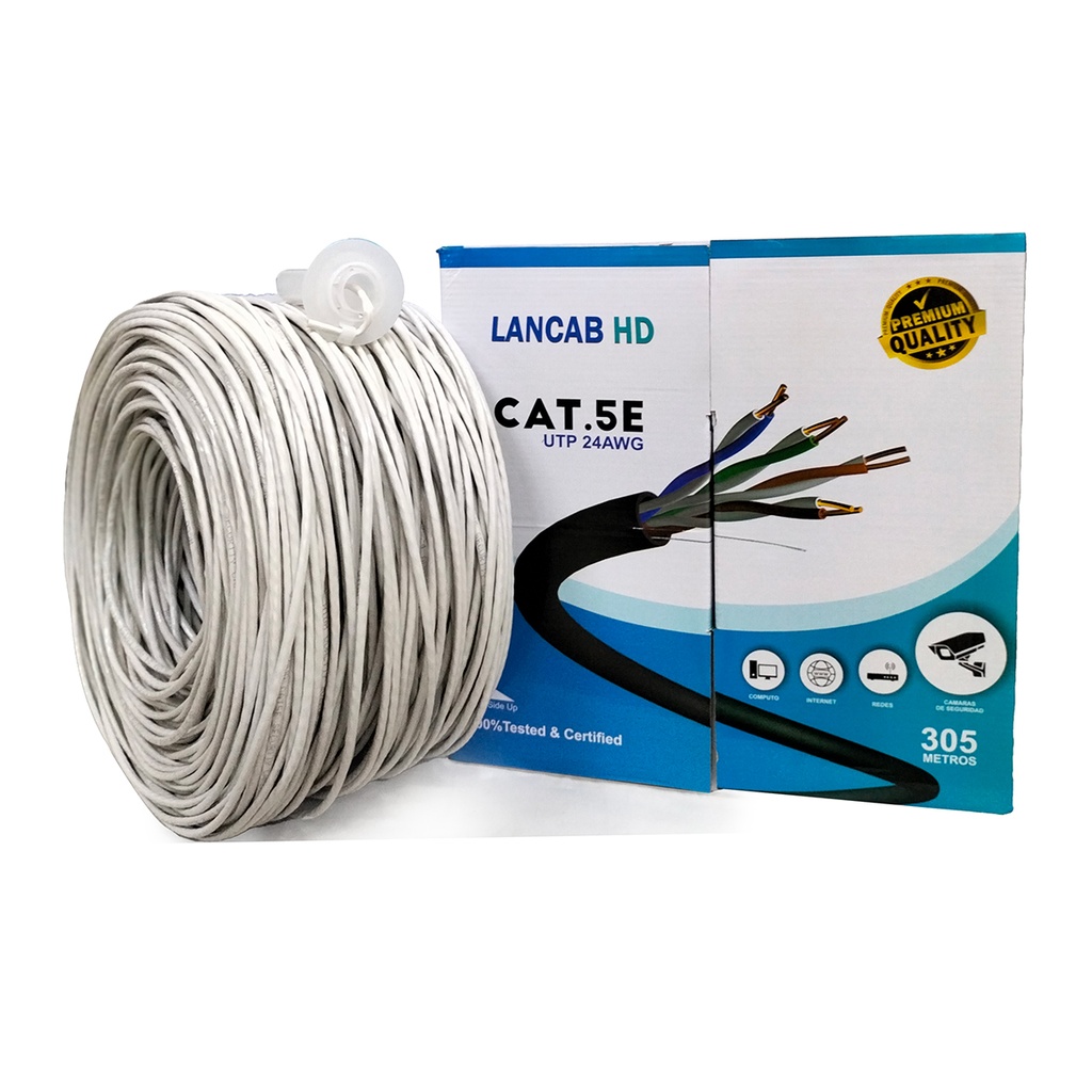 CABLE UTP CAT5 INTERIOR 305MTS BOBINA