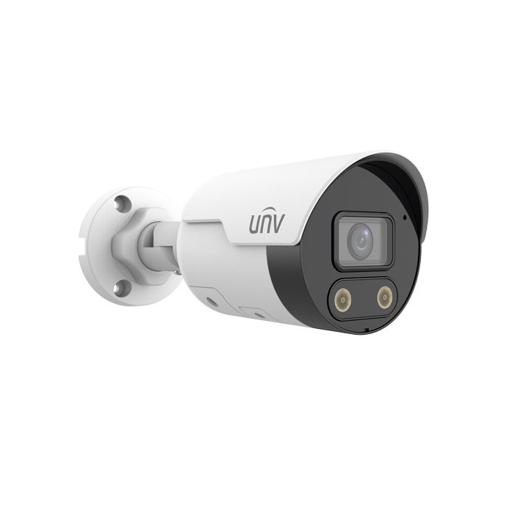 Camara IP bala fija con luz inteligente y advertencia sonora HD de 5 MP audio y bocina TRIGUARD UNV