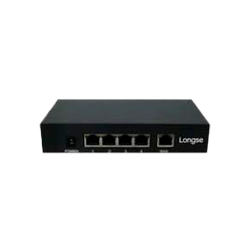 SWITCH 6 PUERTOS 4 POE 10/100MBPS 2 PUERTOS ENLACE 1U NO ADMIN LONGSE