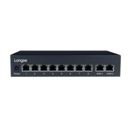 [SP8P] SWITCH 10 PUERTOS 8 POE 10/100MBPS 2 PUERTOS ENLACE 10/100/1000MBPS 1U NO ADMIN LONGSE