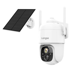 [Q2A-S] Camara Wifi PTZ Inalambrica de Bateria con Panel solar 3MPX Longse